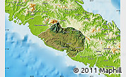 Satellite Map of Bourail, physical outside