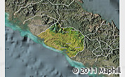 Satellite Map of Bourail, semi-desaturated