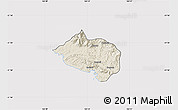 Shaded Relief Map of Bourail, cropped outside