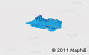Political Panoramic Map of Bourail, cropped outside