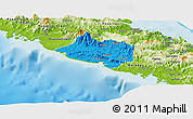 Political Panoramic Map of Bourail, physical outside
