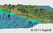 Satellite Panoramic Map of Bourail