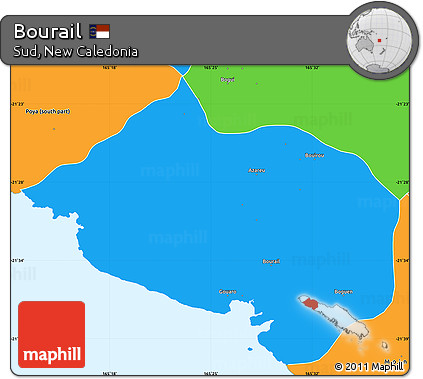 Political Simple Map of Bourail