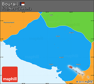 Political Simple Map of Bourail