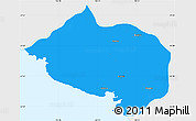 Political Simple Map of Bourail, single color outside