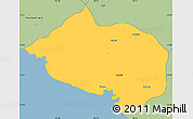 Savanna Style Simple Map of Bourail