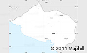 Silver Style Simple Map of Bourail