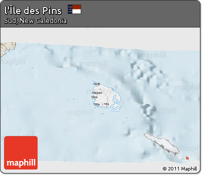 Classic Style 3D Map of L'Île Des Pins