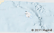 Classic Style 3D Map of l'Île des Pins, single color outside