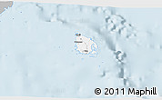 Gray 3D Map of l'Île des Pins, single color outside