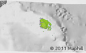 Physical 3D Map of l'Île des Pins, desaturated