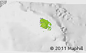 Physical 3D Map of l'Île des Pins, lighten, desaturated