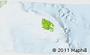 Physical 3D Map of l'Île des Pins, lighten