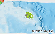 Physical 3D Map of l'Île des Pins, political outside