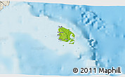 Physical 3D Map of l'Île des Pins, shaded relief outside