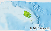 Physical 3D Map of l'Île des Pins, single color outside
