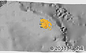 Political 3D Map of l'Île des Pins, darken, desaturated