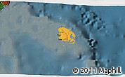 Political 3D Map of l'Île des Pins, darken