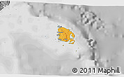 Political 3D Map of l'Île des Pins, desaturated
