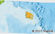 Political 3D Map of l'Île des Pins, physical outside
