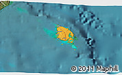 Political 3D Map of l'Île des Pins, satellite outside