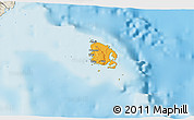 Political 3D Map of l'Île des Pins, shaded relief outside