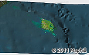 Satellite 3D Map of l'Île des Pins, darken
