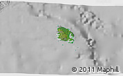Satellite 3D Map of l'Île des Pins, lighten, desaturated