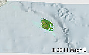 Satellite 3D Map of l'Île des Pins, lighten