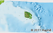Satellite 3D Map of l'Île des Pins, physical outside