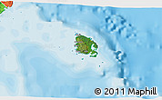 Satellite 3D Map of l'Île des Pins, political outside
