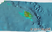 Satellite 3D Map of l'Île des Pins, single color outside