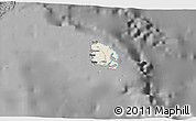 Shaded Relief 3D Map of l'Île des Pins, darken, desaturated