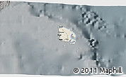 Shaded Relief 3D Map of l'Île des Pins, darken, semi-desaturated