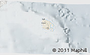 Shaded Relief 3D Map of l'Île des Pins, lighten, semi-desaturated