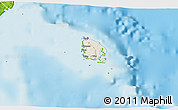 Shaded Relief 3D Map of l'Île des Pins, physical outside