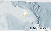 Shaded Relief 3D Map of l'Île des Pins, semi-desaturated