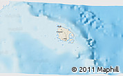 Shaded Relief 3D Map of l'Île des Pins, single color outside