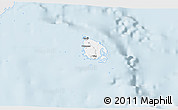 Silver Style 3D Map of l'Île des Pins, single color outside