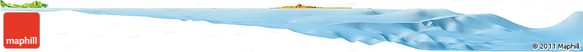 Political Horizon Map of L'Île Des Pins, physical outside Political Horizon Map of L'Île Des Pins, physical outside