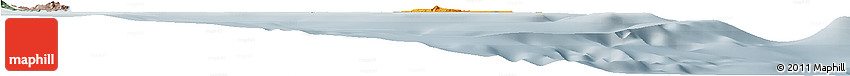 Political Horizon Map of L'Île Des Pins, semi-desaturated
