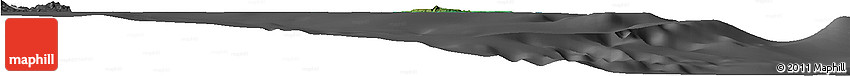 Satellite Horizon Map of L'Île Des Pins, darken, desaturated