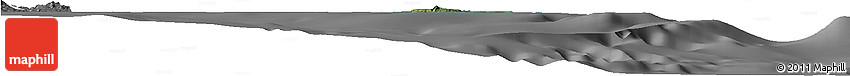 Satellite Horizon Map of L'Île Des Pins, desaturated