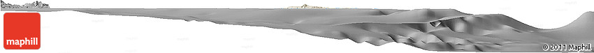 Shaded Relief Horizon Map of L'Île Des Pins, darken, desaturated Shaded Relief Horizon Map of L'Île Des Pins, darken, desaturated