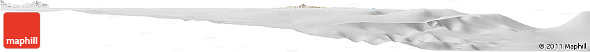 Shaded Relief Horizon Map of L'Île Des Pins, lighten, desaturated