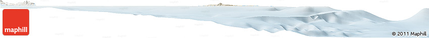 Shaded Relief Horizon Map of L'Île Des Pins, lighten