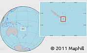 Gray Location Map of l'Île des Pins