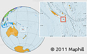 Political Location Map of l'Île des Pins, highlighted parent region