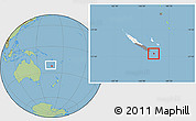 Savanna Style Location Map of l'Île des Pins, highlighted country, highlighted parent region, within the entire country