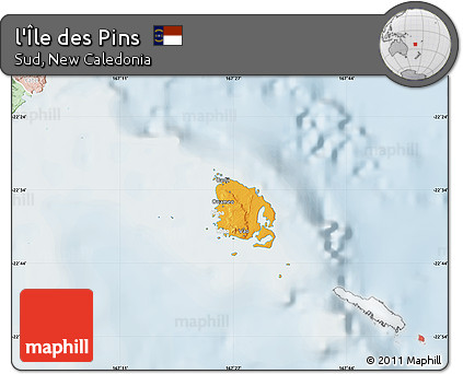 Political Map of L'Île Des Pins, lighten
